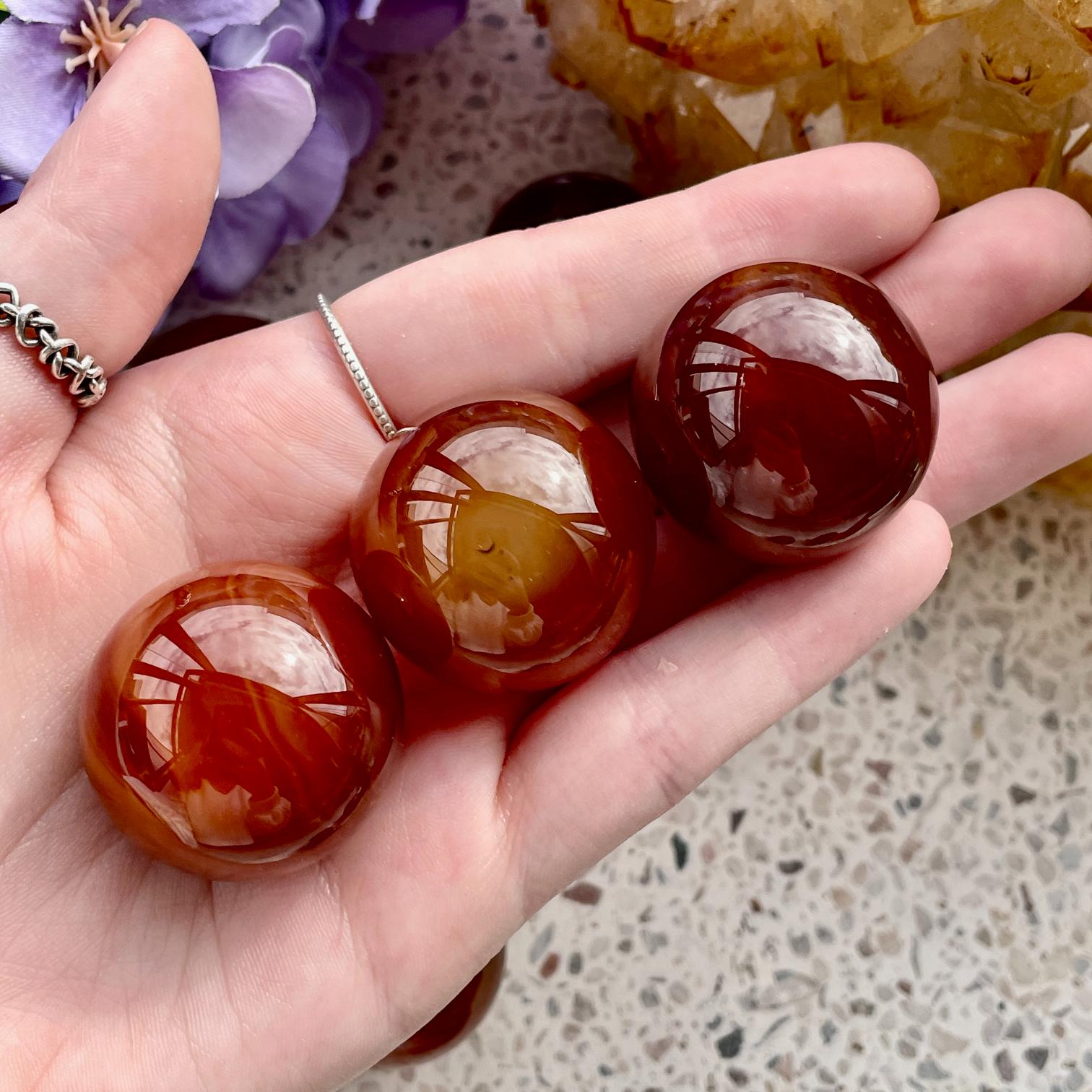 Carnelian Sphere - 3cm Carnelian Sphere - 3cm